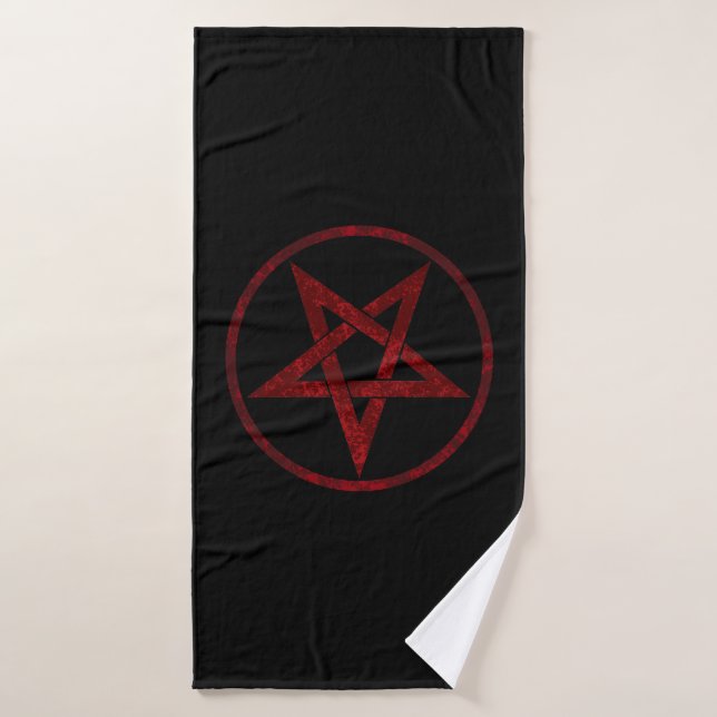 Pentagram del diablo Rojo (Toalla de baño)
