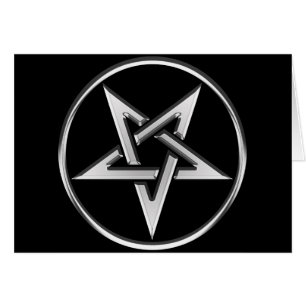 Pentagram invertido plata
