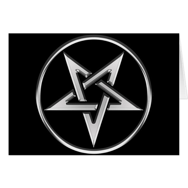 Pentagram invertido plata (Anverso (Horizontal))