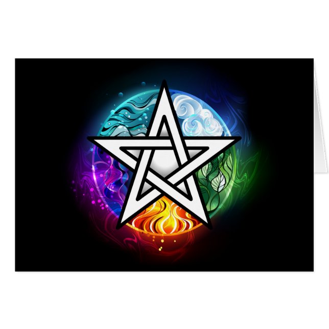 Pentagrama de Wiccan (Anverso (Horizontal))