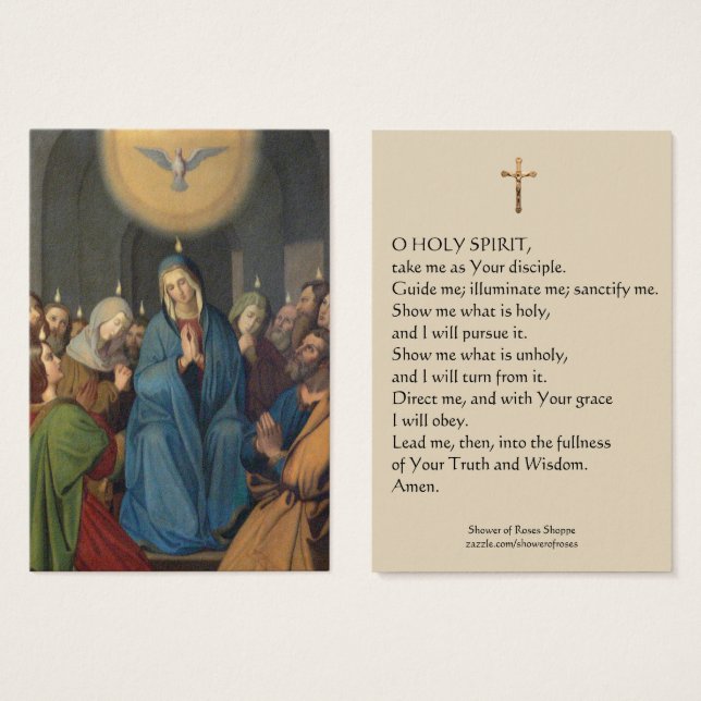 Pentecostés Bendición Virgen Santo Espíritu (Anverso y reverso)
