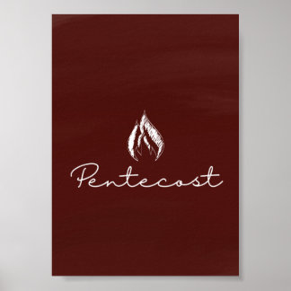 Pentecostés Impresión de tarjeta litúrgica