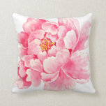 peonía acuática rosa almohada de cojín botánico<br><div class="desc">peonía acuática rosa almohada de cojín botánico. Perfecto para ese toque romántico a habitación, salón-salón o jardín de invierno. Ropa de cama a juego disponible en estuches de almohadas y edredones para edredones. Cambie el fondo eligiendo entre el menú de color de enfrente o haga clic en la opción "avanzada"...</div>