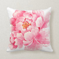 peonía acuática rosa almohada de cojín botánico