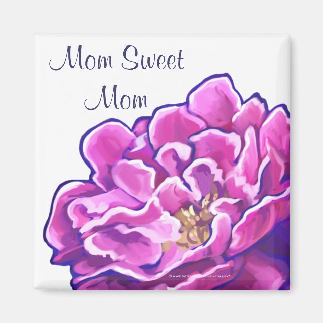 Peonía Rosa Pintada Mamá Querida Mamá Imán (Frente)
