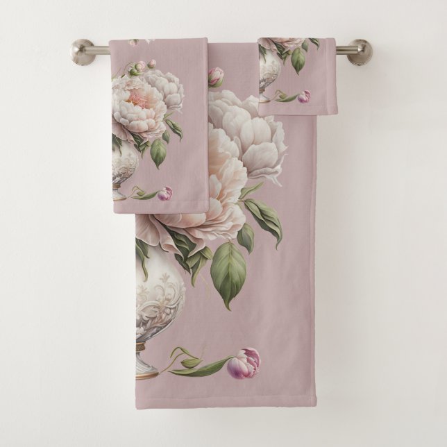 Peonías antiguas en una elegante bolsa (In situ)