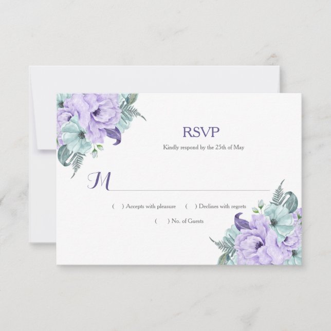 Peonies de agua de lavanda y de menta RSVP (Anverso)