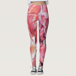 Peonies Floral Leggings