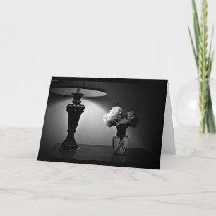 Peonies - noir, tarjeta