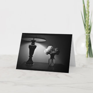 Peonies - noir, tarjeta