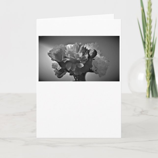 Peonies / Noir, tarjeta (Anverso)