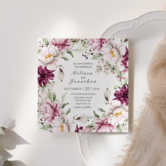 Peonies Pink Burgundy Boda Floral (Subido por el creador)