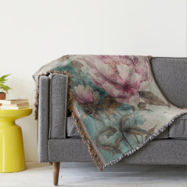 Peonies pintados - Una manta