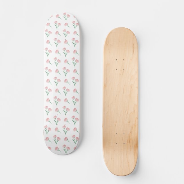 Peonies Please Skateboard Decks (Anverso)