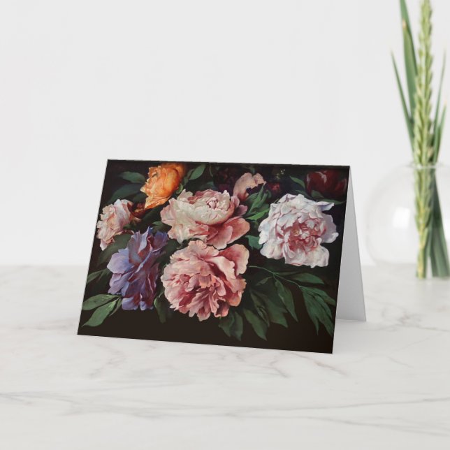 Peonies por las tarjetas de felicitación de Anselm (Anverso)
