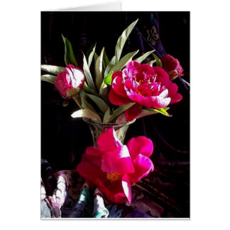 Peonies rojos románticos