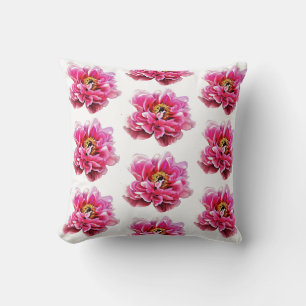 Peonies rosados del Cojín decorativo