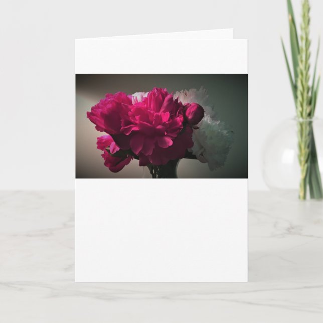 Peonies, tarjeta (Anverso)