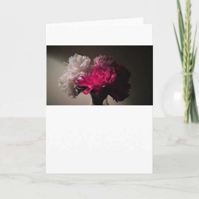 Peonies, tarjeta (Anverso)