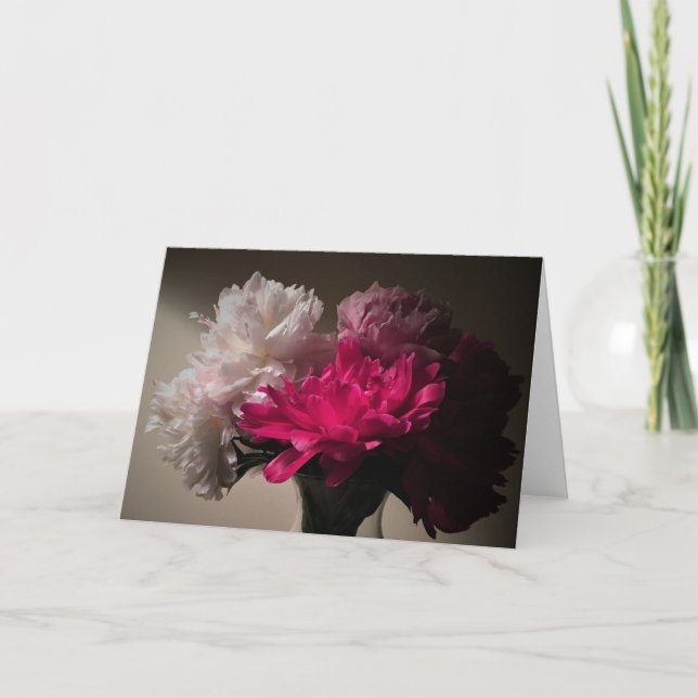 Peonies, tarjeta (Anverso)