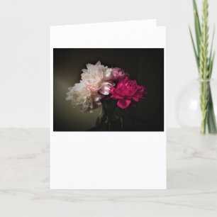 Peonies, tarjeta