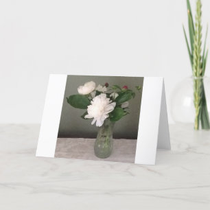 Peonies, tarjeta