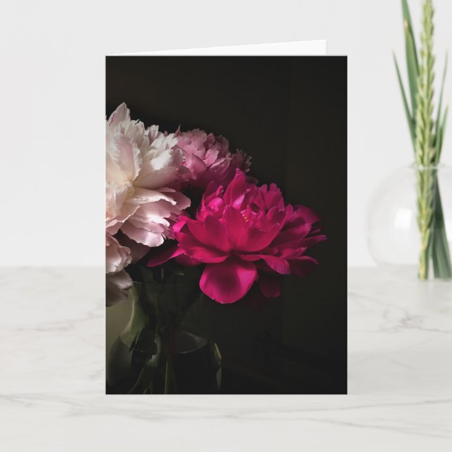 Peonies, tarjeta (Anverso)