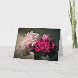 Peonies, tarjeta