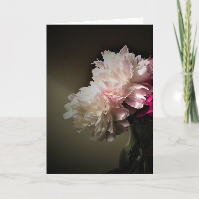 Peonies, tarjeta (Anverso)