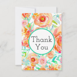 Peony Floral Gracias Cartas