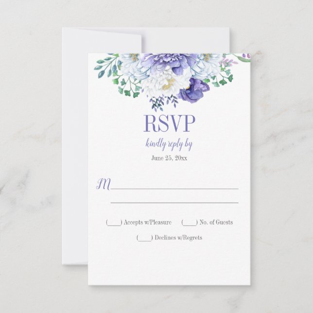 Peony Passion Fondo Morado Vertical RSVP (Anverso)