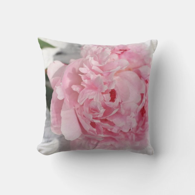 Peony rosado, almohada del jardín (Anverso)