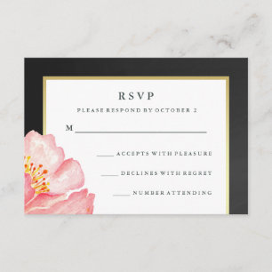 Peony y pizarra rosados bonitos RSVP de la