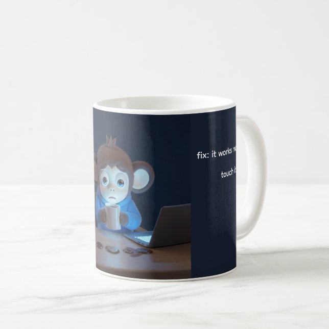 Peor Mensaje de Commit Taza de Café Divertida para (Anverso derecho)