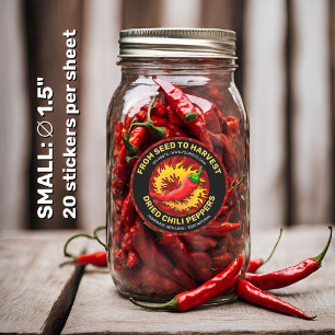 Pepper con etiqueta de llama