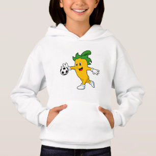 Pepper Vegan como jugador de fútbol con fútbol. PN