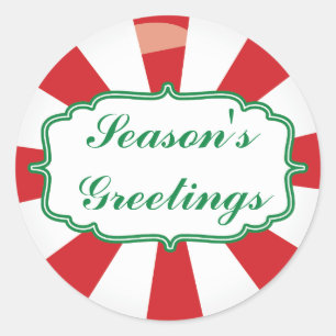 Peppermint Candy Seasons saludos Regalo pegatina