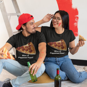 Pepperoni Pizza Slice Camisa Oscura