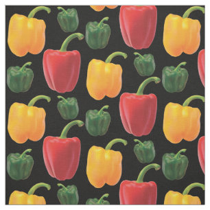 Peppers de jardín dulce tela de coser negra