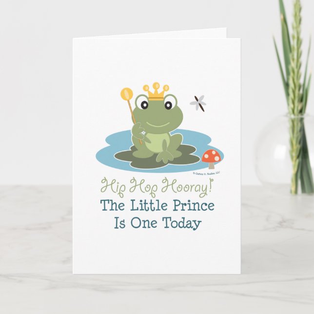 Pequeña 1ra tarjeta de felicitación del cumpleaños (Anverso)