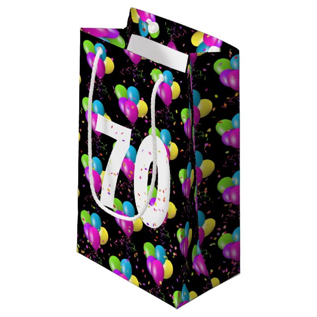 Pequeña 70.ª Bolsa de Regalo Pequeño y de Confetti (Angulo Anverso)