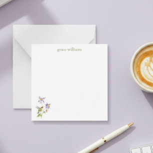 Pequeña Acuarela Columbina con Tarjeta Personalizada de Co