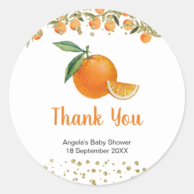 Pequeña acuarela cutis Gracias Pegatina (Anverso)