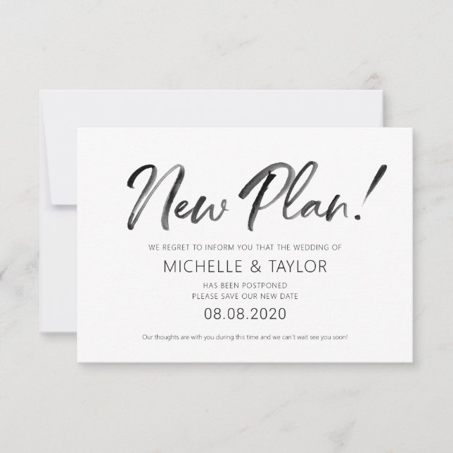 Pequeña Acuarela Nuevo plan Cambio de tarjeta de planes (Anverso)