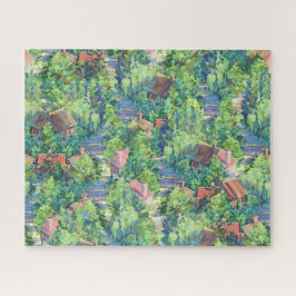 Pequeña aldea francesa rompecabezas