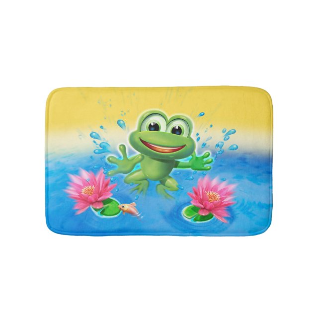 Pequeña alfombra de baño Leap Frog. (Anverso)
