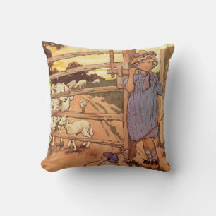 Pequeña almohada cuadrada de rhyme de niñera Bo-Pe