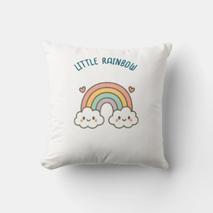 Pequeña almohada de tiro arcoiris