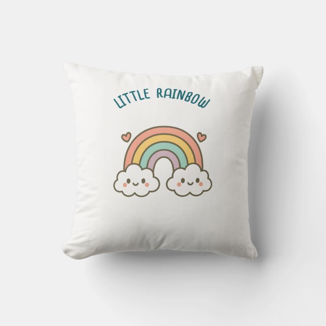Pequeña almohada de tiro arcoiris (Anverso)