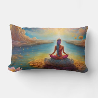 Pequeña almohada diseñada en forma de yoga